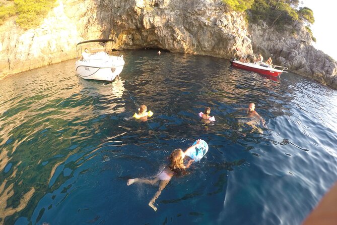 4h / 6h / 8h Elaphite Islands Tour with 7.5m/24FT SunDeck Boat - Koločep and the Blue Cave: a swim stop that sets the tone