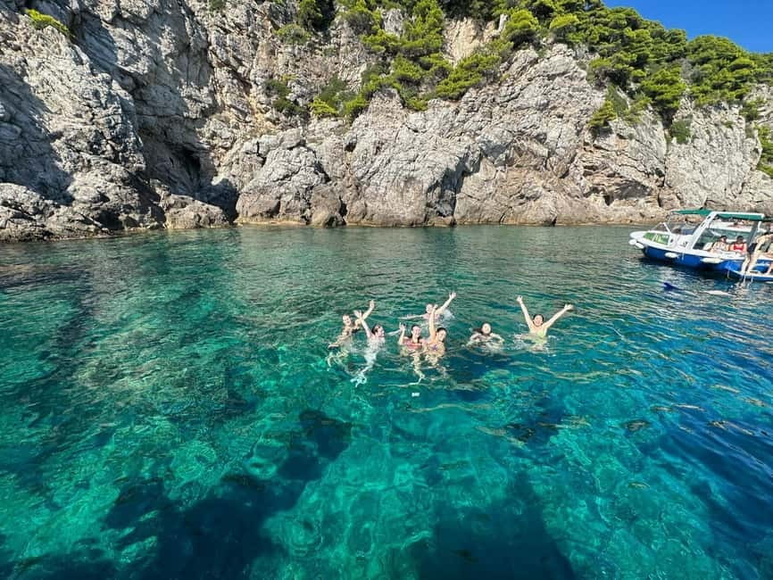 Blue Cave-Green caves-Lopud Sandy beach - tour with drink - What onboard “luxury speedboat” means in real terms