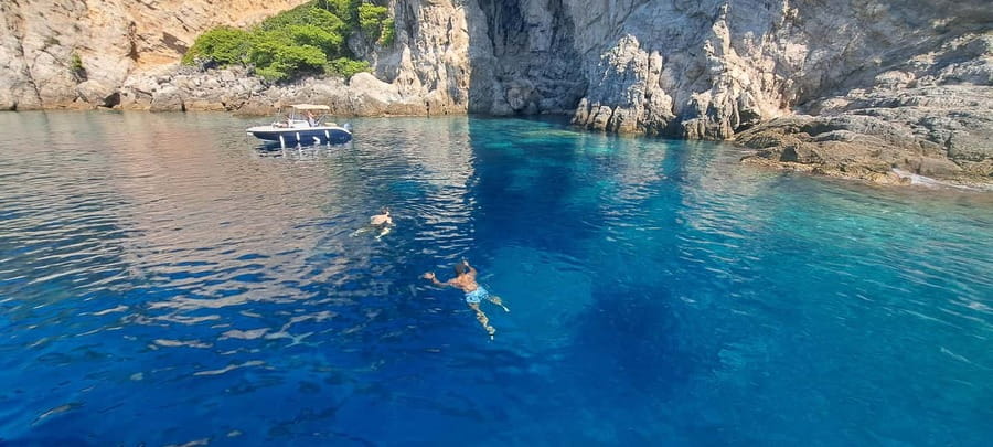 Blue Cave-Green caves-Lopud Sandy beach - tour with drink - Stop 1: Blue Cave time, with the first real swim requirement