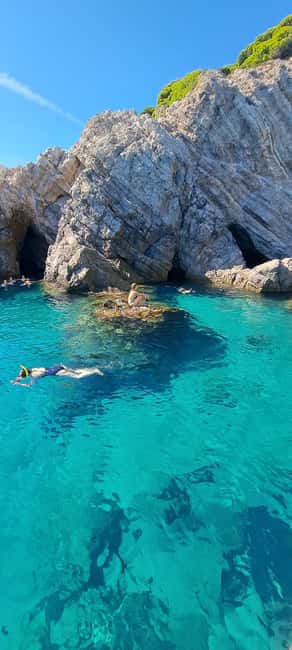 Blue Cave-Green caves-Lopud Sandy beach - tour with drink - Stop 2 and 3: the Green Caves and how to see them properly