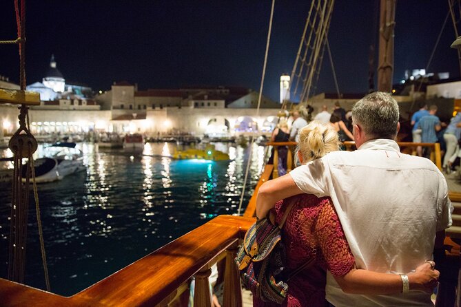 Dubrovnik Panoramic Night Cruise with Karaka - Lovrjenac Fortress from the water: a strong silhouette moment