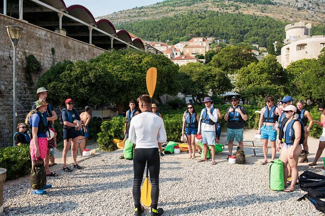 Dubrovnik: Sunset Kayak & Snorkel Tour with Wine & Water - Betina Cave beach: where the snack and snorkeling break happen