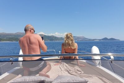Elaphiti Island private boat tour - Stop 1 on Koločep: Blue Cave, swim, and snorkel
