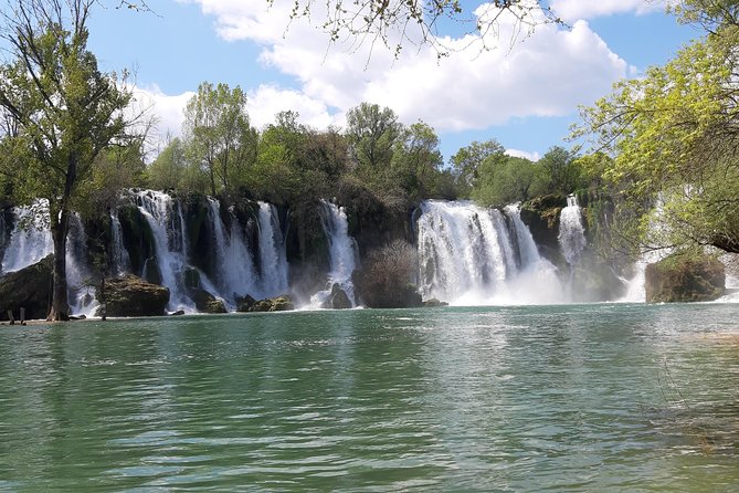 Mostar, Pocitelj and Kravice Waterfalls Private Tour from Dubrovnik - Kravica Falls at Mala Kravica: swimming time and the tufa cascade view