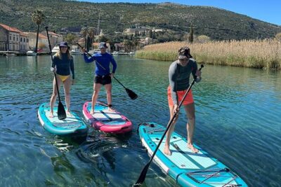 Ombla river Paddleboarding tour in Dubrovnik with snacks - The 2.5-hour flow: lesson, glide, spring stop, then food