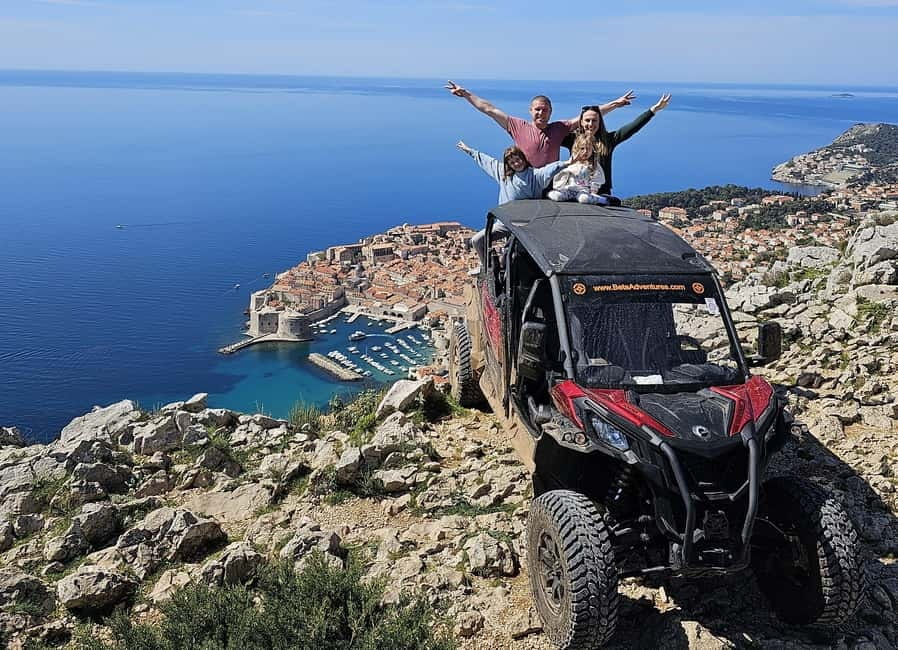 Private Buggy Panorama Adventure /2 hours-2 hills Viewpoint - Climbing out of Dubrovnik in brand-new Can-Am power