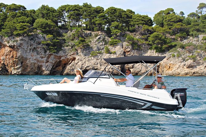 Rent a speed boat and explore beaches and coves of Elaphiti Islands - Lopud Island: sandy Šunj beach, old stone paths, and the Temple of Sun